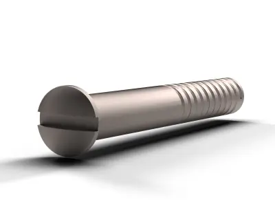 Flat Screw Low-poly 3D model