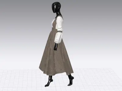 Vintage Dress 3D model