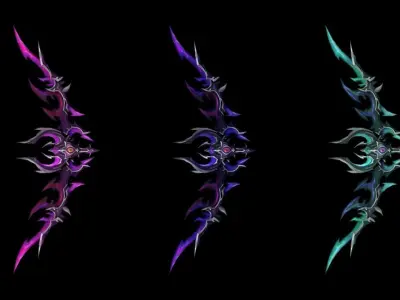 Succubus Bow Low-poly 3D model