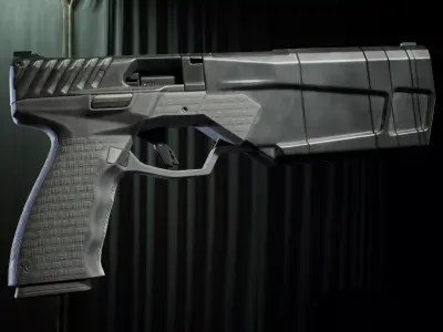 PBR - Maxim 9 Suppressed Pistol - Game-Ready 3D Asset Low-poly 3D model