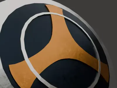 Taskmaster Shield Free low-poly 3D model