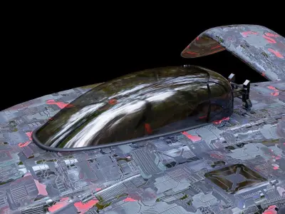 Sci Fi Spaceship 3D model