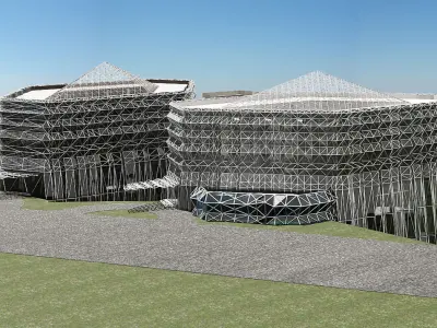 Five Star Hotel Exterior Lumion Ready Free 3D model