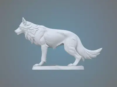 Majestic Wolf Statue PM-44 3D print model