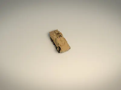 Low Poly Tank 05 Low-poly 3D model