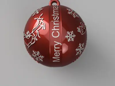 Christmas Bauble Ornament Free 3D print model