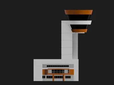 Don Muang International Airport DMK ATC tower 3D print model