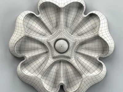Round rosette 011 Free 3D model