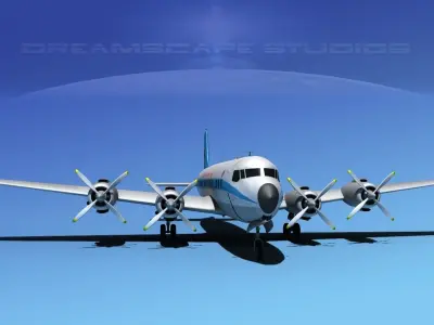 Douglas DC-7C Flying Tiger Line 3D model