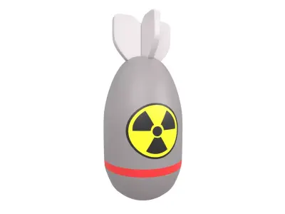 Nuclear Bomb v1 002 Low-poly 3D model