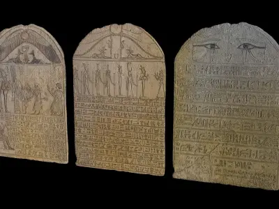 4K Egypt Pack Tombs Sculptures Modular Desert Sand Landscape Low-poly 3D model