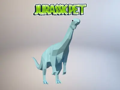 Massospondylus carinatus Low-poly 3D model