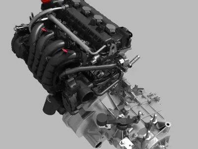 Engine with Transmission 3D model