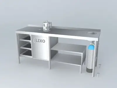 Kit laboratory table Free 3D model