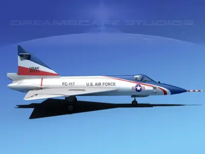 Convair F-102 Delta Dagger V06 USAF 3D model