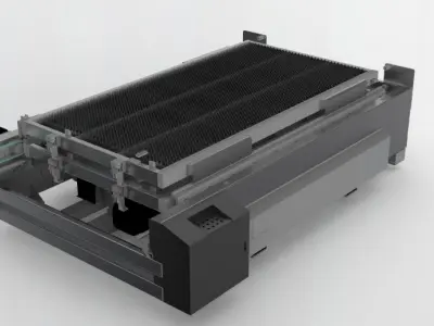 Large platform laser feeding machine 3D model