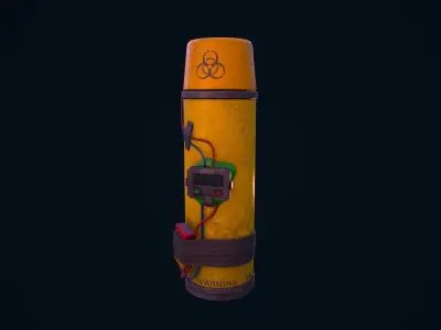 Homemade Gas bomb Low-poly 3D model