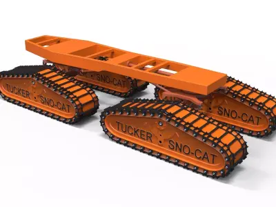 Chassis of Tucker Sno-Cat 442a 3D model
