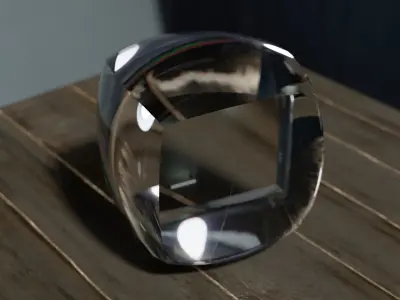 Hexasphere optical lens Simple Shapes Collection Free 3D model