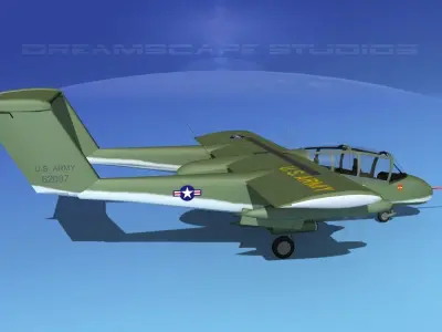 Rockwell OV-10 Bronco US Army 3D model
