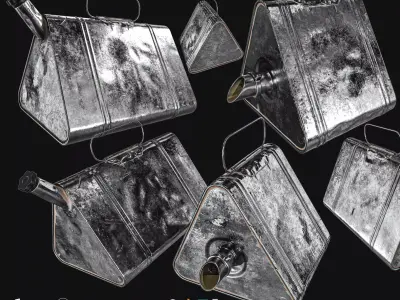 Military Oil Can Low-poly 3D model