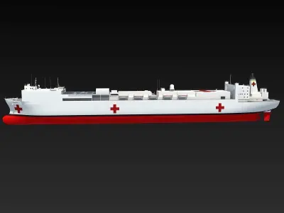 Hospital Ship USNS Comfort 3D model