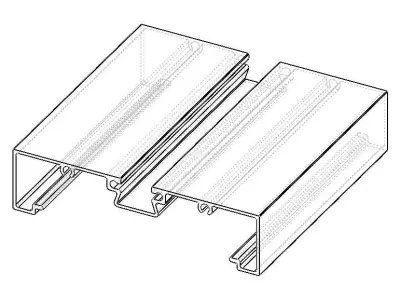 Aluminum Extruded Open Back MOD AL-021sh Low-poly 3D model