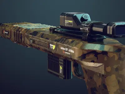 Sniper Rifle - Sci-Fi Concept 3D model