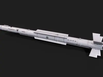 pl10 air to air missile Low-poly 3D model