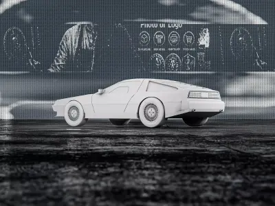 DMC DeLorean RoZ 3D print model