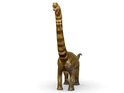 Dinosaur Puert Lowpoly Art Style Animal Low-poly 3D model