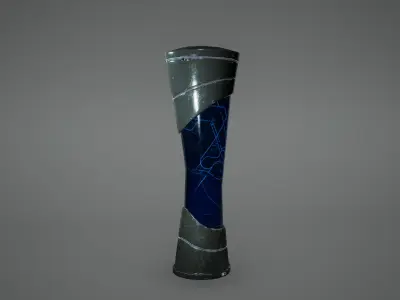 Cyberpunk Map Tower Low Poly  Game Ready Low-poly 3D model