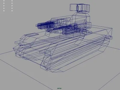 SA-19 Grison Tunguska Low-poly 3D model