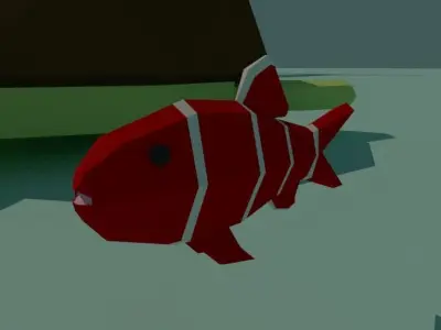 Low Poly Fish Pack Low-poly 3D model