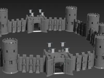 Castle Low-poly 3D model