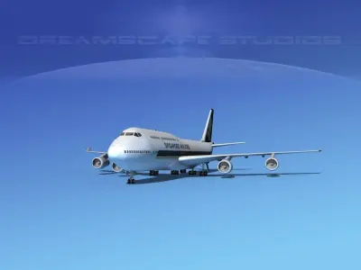 Boeing 747-8I Singapore Airlines 3D model