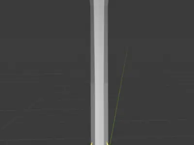 Ultra low poly metallic slayer fantasy sword game-ready asset Low-poly 3D model