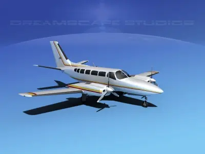 Cessna 404 Titan Courier V02 3D model