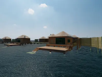 Hotel Beach-Hotel Beach Resort 3D model