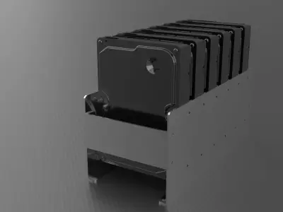 Hdd Suport 6 Slot Server Part 3D model