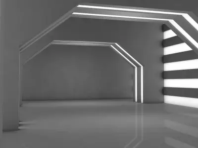 Sci Fi Corridor 3D model 185
