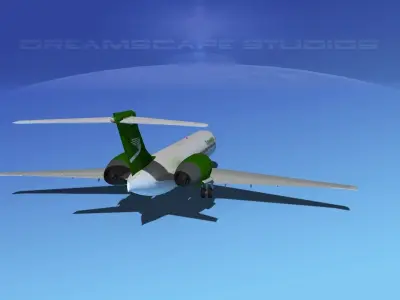 Boeing 717-200 Turkmenistan 3D model