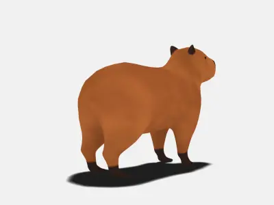 Capybara - NPR Free low-poly 3D model