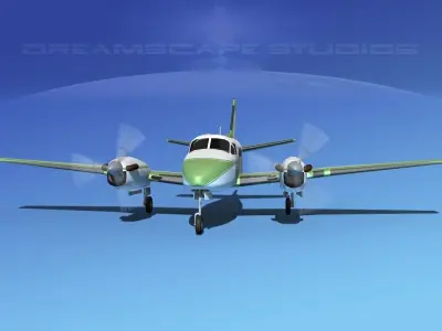 Beechcraft King Air C100 V15 3D model