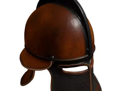 Rusty Steel Medieval Helmet 3D model