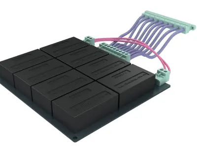 model battery pack accumulator sedan electric energy power 3D model