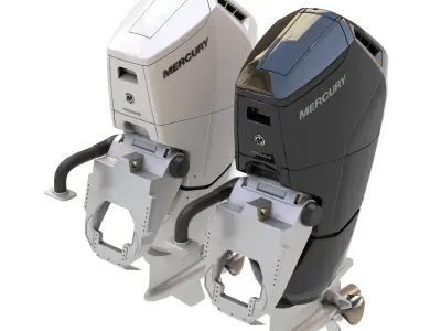 Outboard Motor V12 600HP 3D model