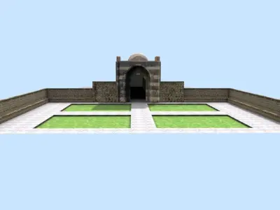 stone gate of Khoi Low-poly 3D model
