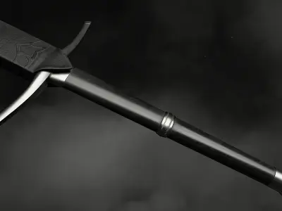 Sword and Scabbard T Low-poly 3D model
