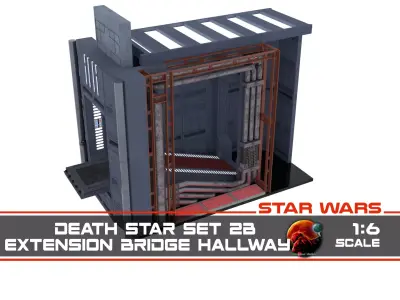 Set 2b - Death Star Extention Bridge Hallway 1-6 Scale 3D Model Pack purchase
